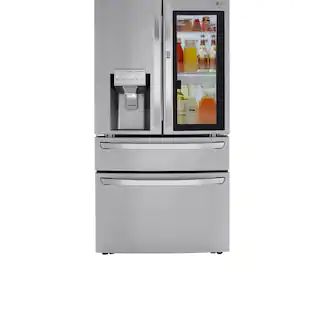 LG Electronics 23 cu. ft. Smart French Door Refrigerator InstaView, Door-In-Door & Craft Ice, PrintP | The Home Depot