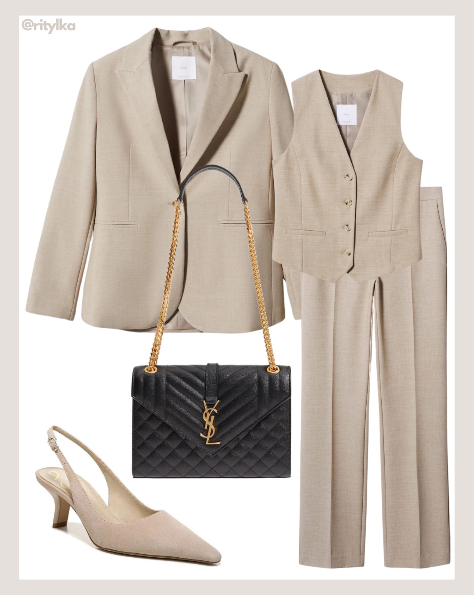 Work outfit

Taupe blazer
Beige blazer 
Mango blazer
Taupe vest 
Taupe dress pants
Taupe work pants
Beige work pants 
Black bag
Taupe heels

#workoutfit #workwearing #workwearstyle #workoutfitspring #businesscasualoutfits 

#LTKworkwear #LTKitbag #LTKstyletip