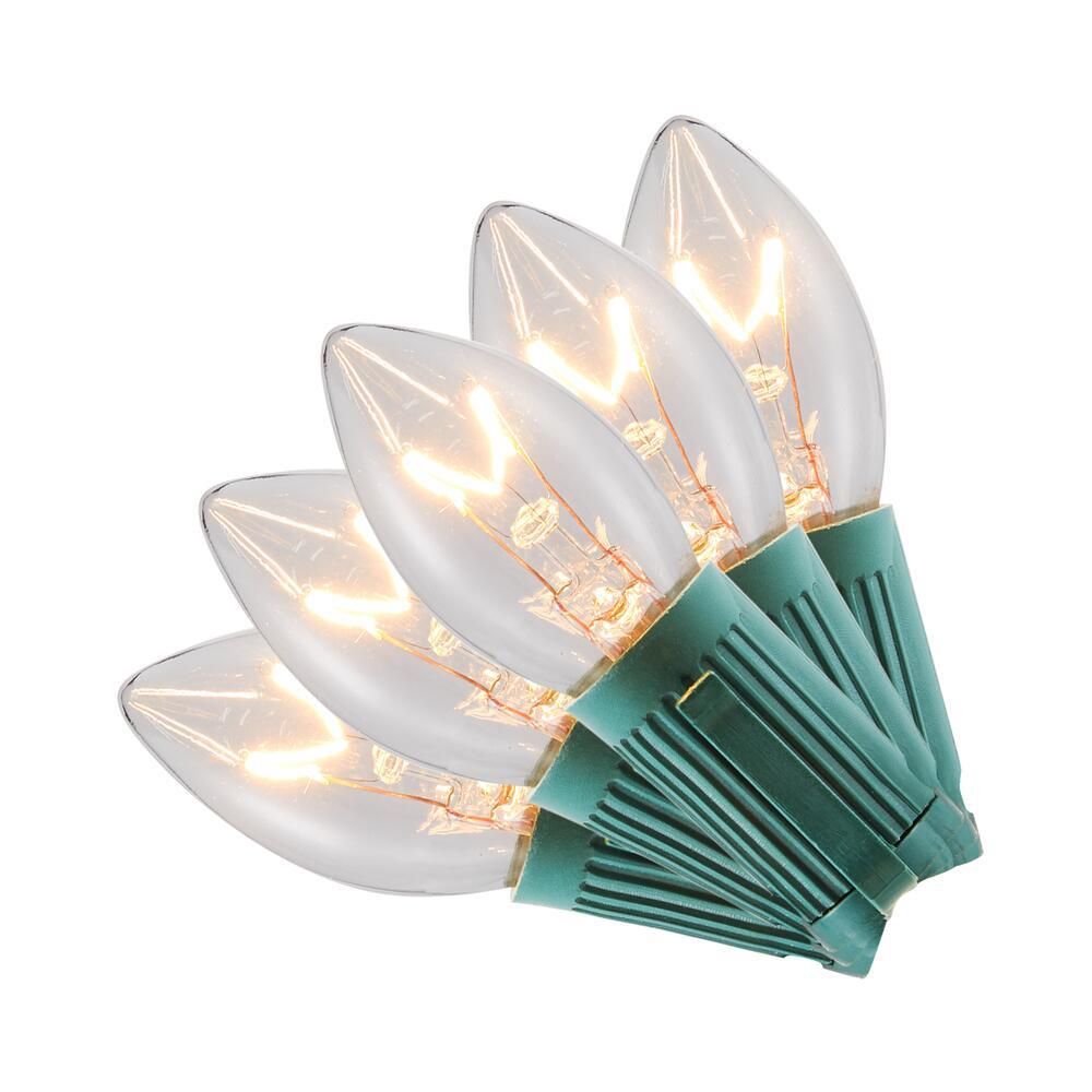 25 Clear Incandescent C7 Lights | The Home Depot
