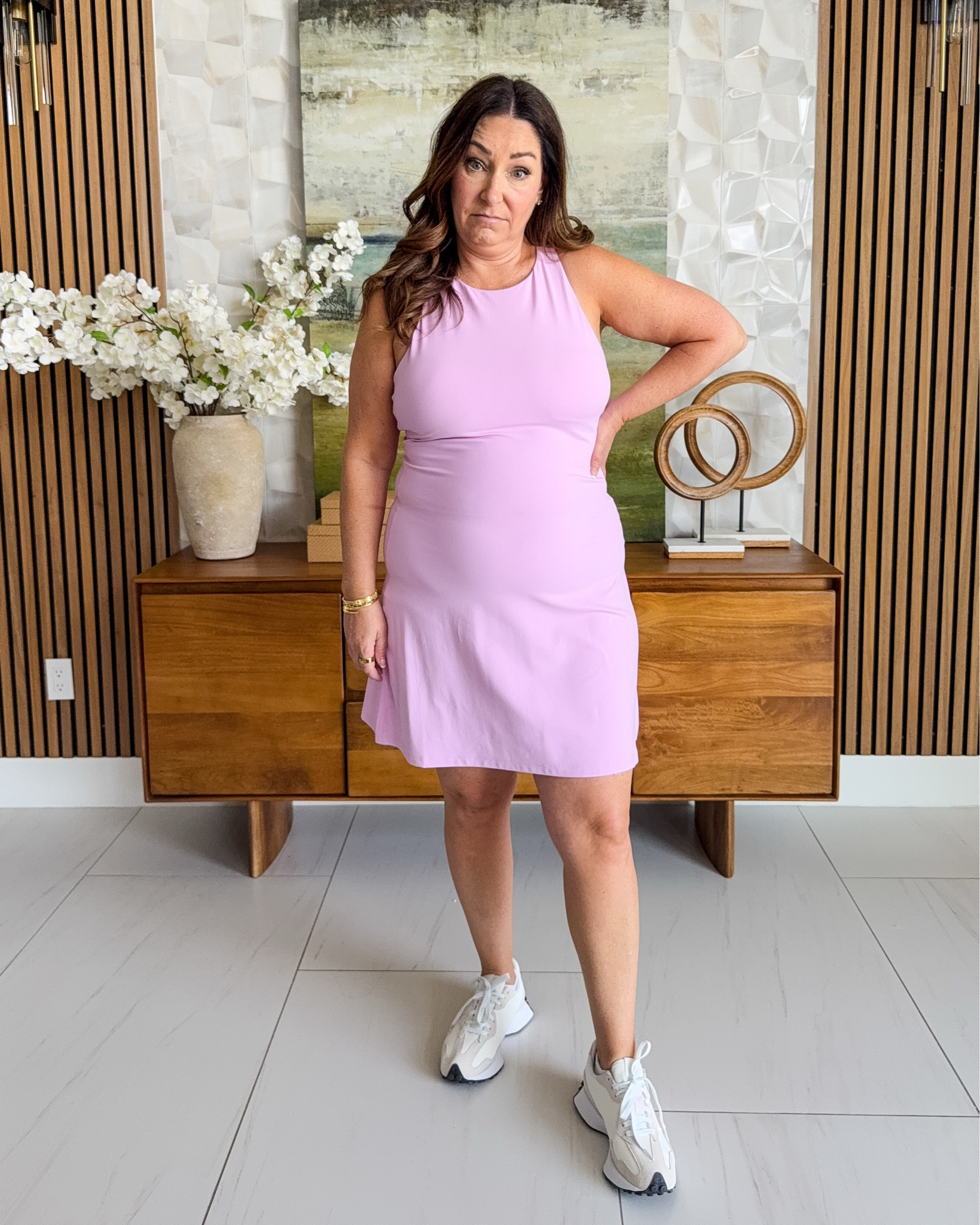 This CRZ dress was a total bust! It was too tight through the midsection and does not have undershorts - wearing large  

 #LTKActive #LTKOver40 #LTKMidsize