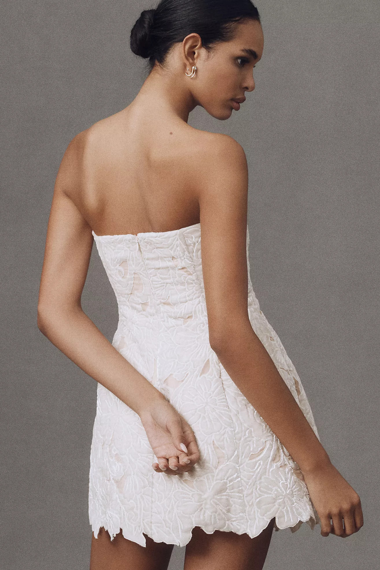 BHLDN Strapless Velvet Mini Dress | Anthropologie (US)