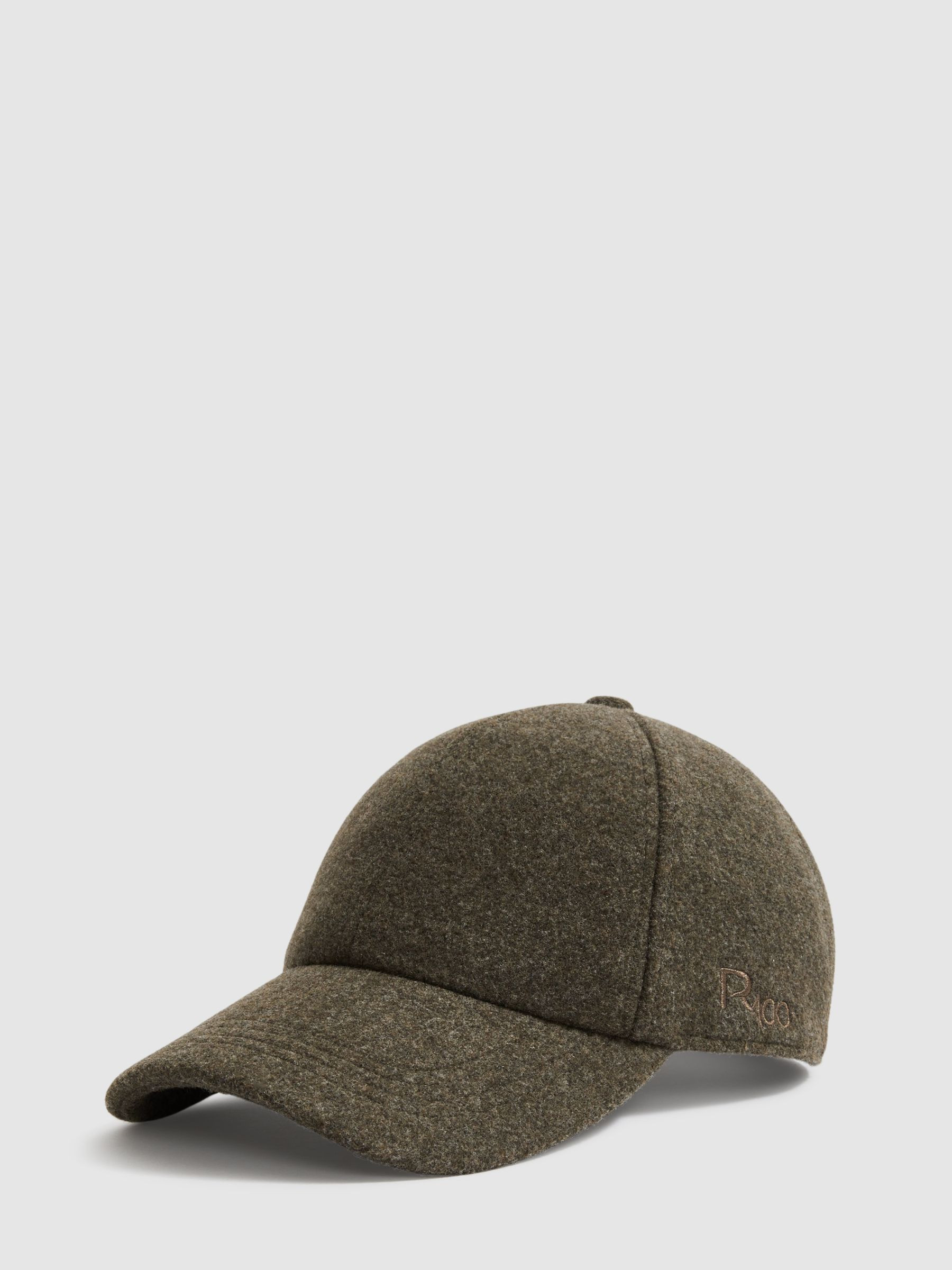 Reiss Reiss | Les 100 Ciels Felted-Tweed Baseball Cap in Khaki - REISS | Reiss UK