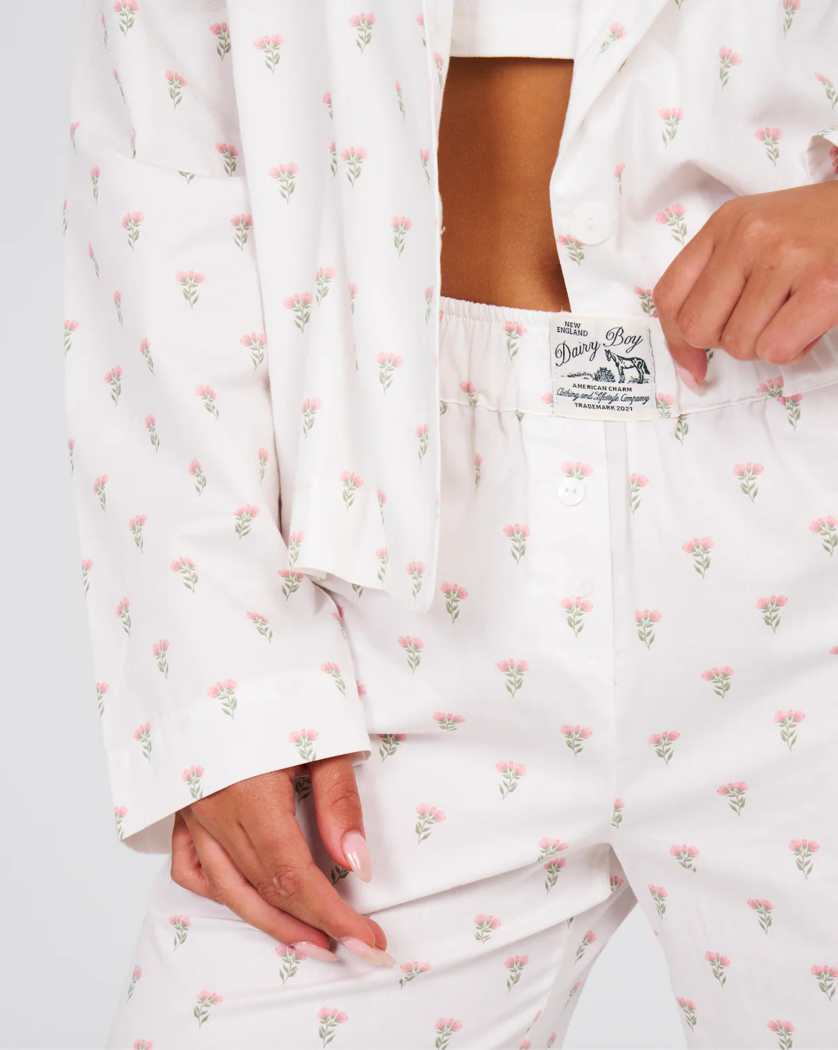 Elizabeth Sleep Pants - Rose | Dairy Boy