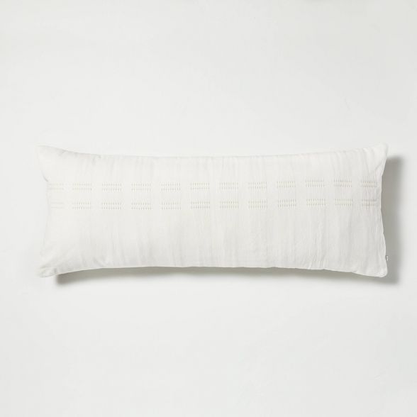 16" x 42" Dash Stripe Oversized Lumbar Bed Pillow - Hearth & Hand™ with Magnolia | Target