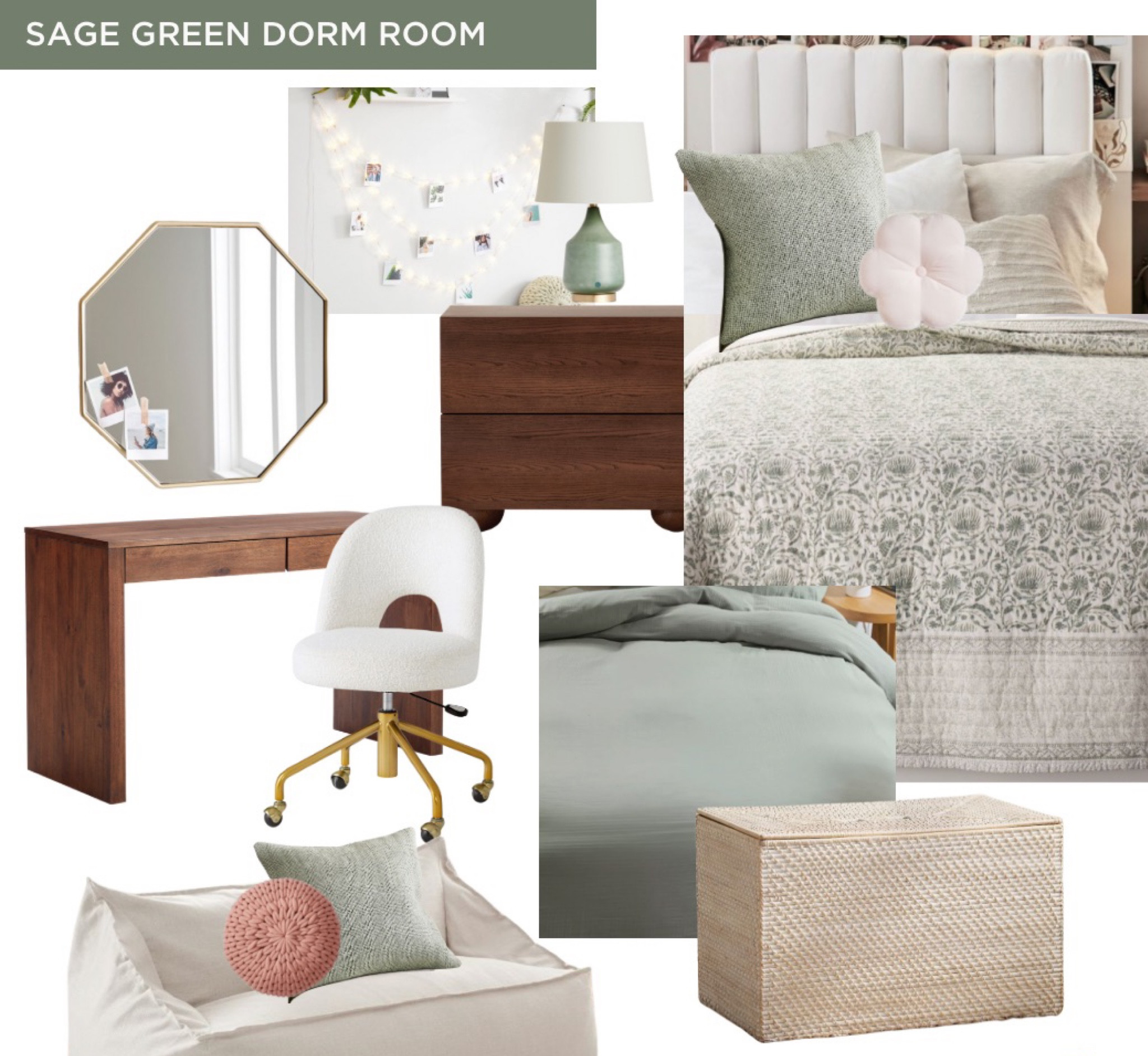 Anyone in need of some sage green dorm decor inspiration? I’ve got you covered! 

#LTKU #LTKhome #LTKSeasonal