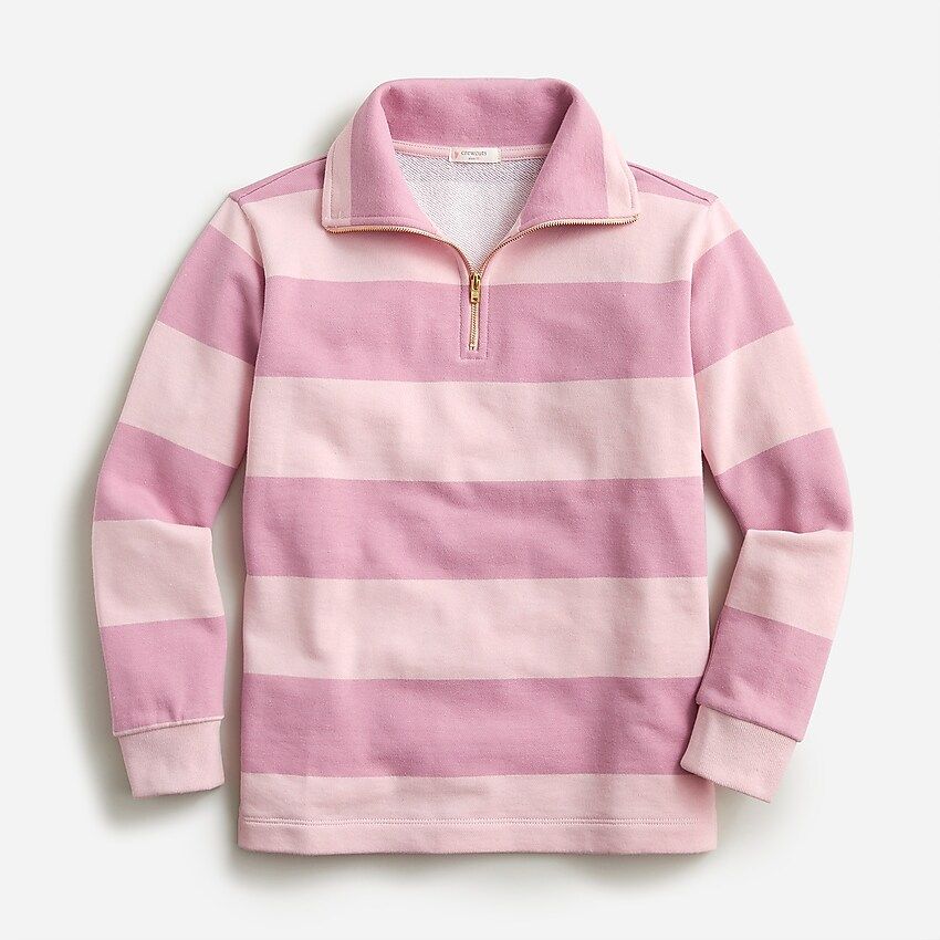 Girls' printed half-zip sweatshirt in french terry | J.Crew US