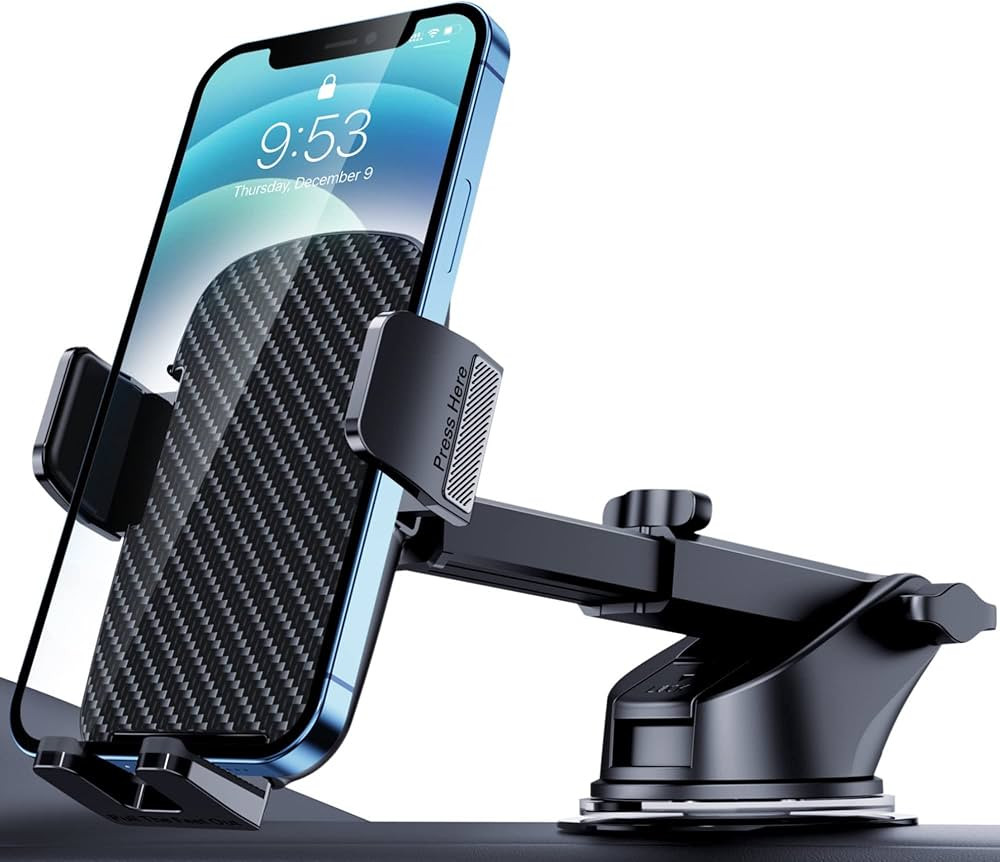 Phone Holder for Car [Military-Grade Suction]Phone Stand for Car Phone Holder Mount [Super Stable... | Amazon (US)