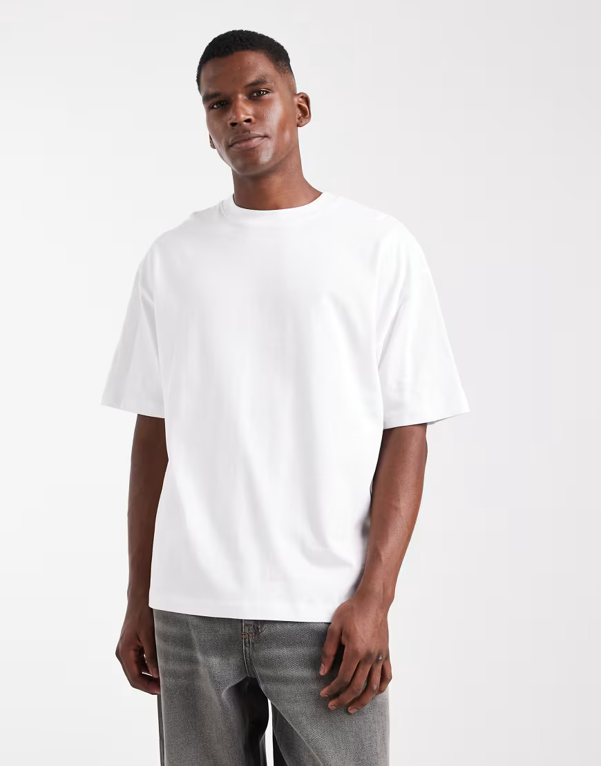 ASOS DESIGN heavyweight oversized t-shirt in white | ASOS (Global)