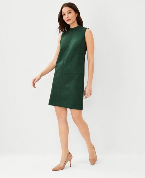 Faux Suede Shift Dress | Ann Taylor (US)