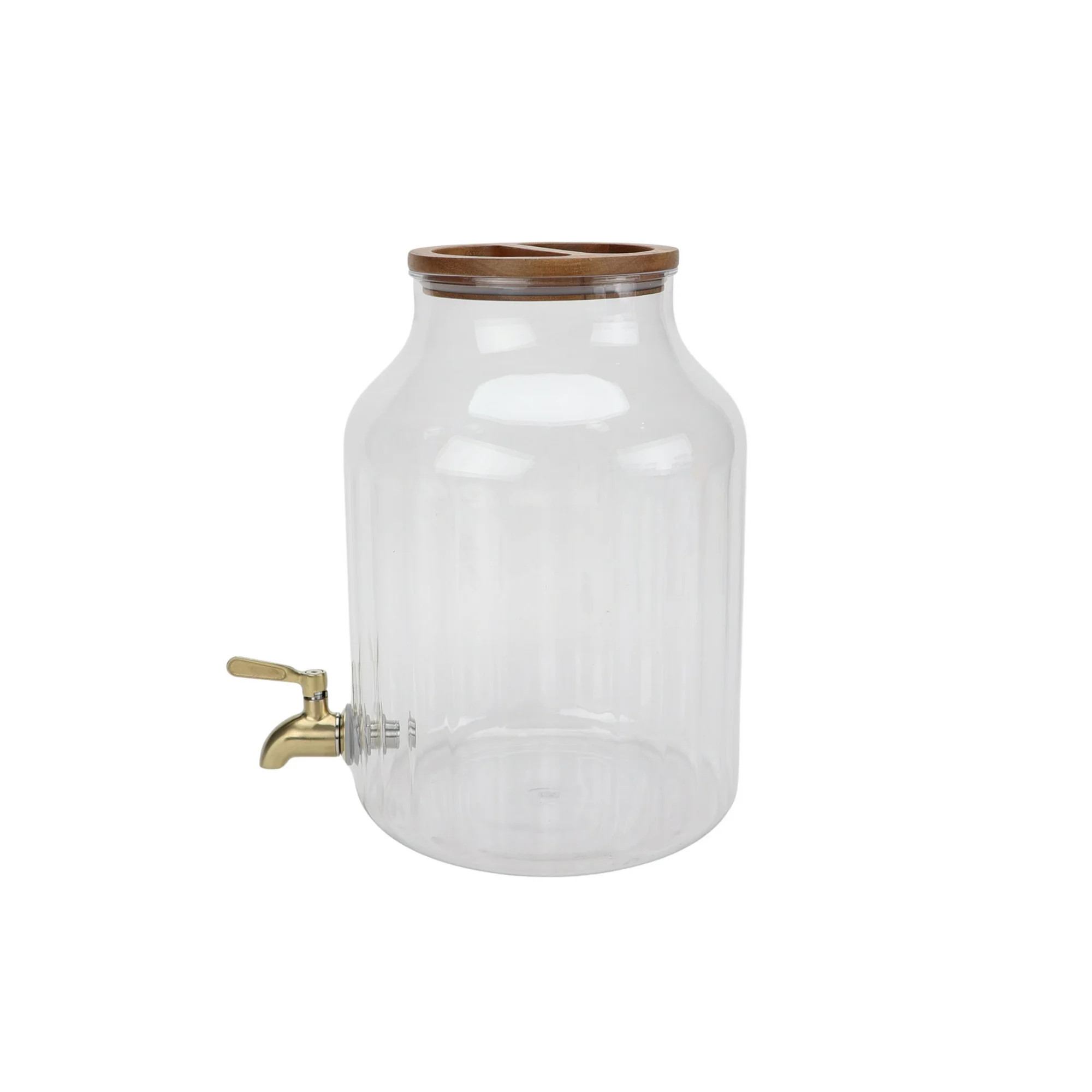 Better Homes & Gardens 2-Gallon Clear Tritan Plastic Beverage Dispenser with Acacia Wood Lid and ... | Walmart (US)