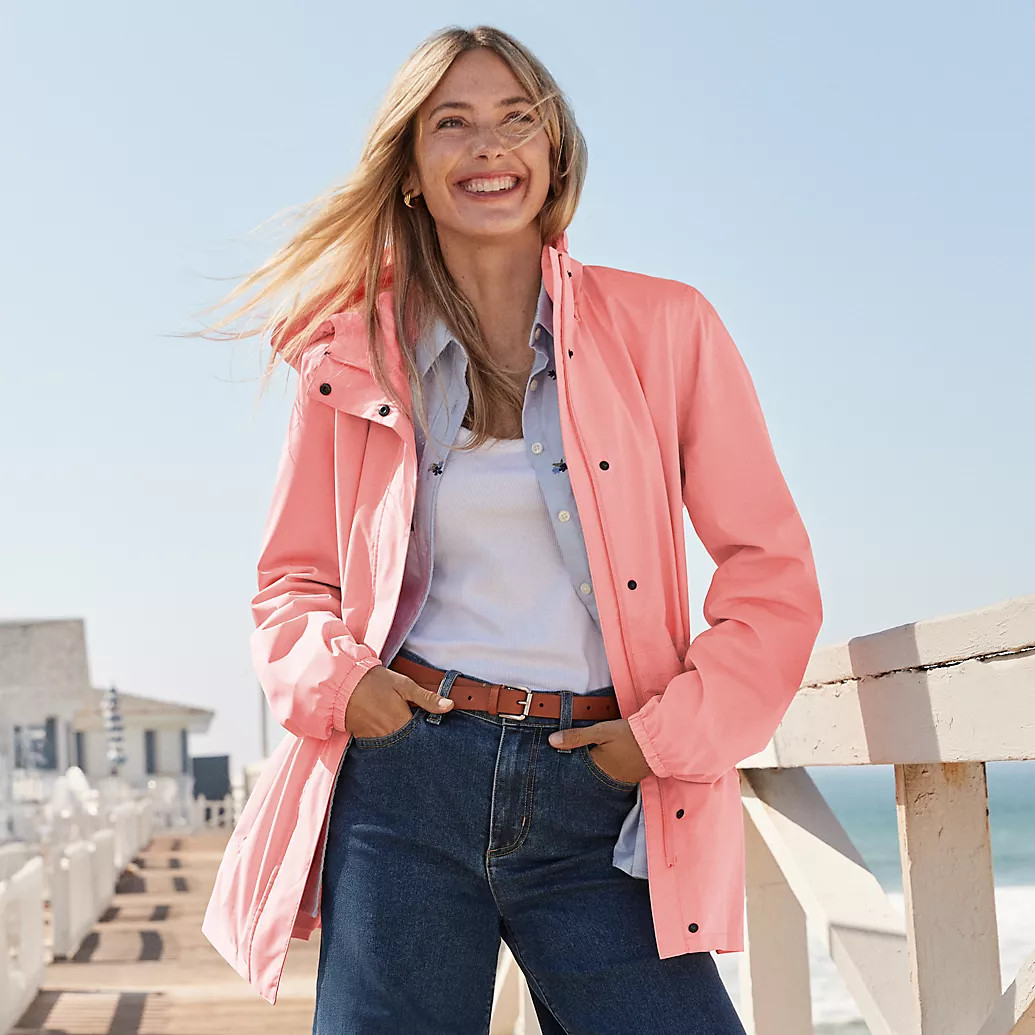 Squall Packable Waterproof Raincoat | Lands' End (US)