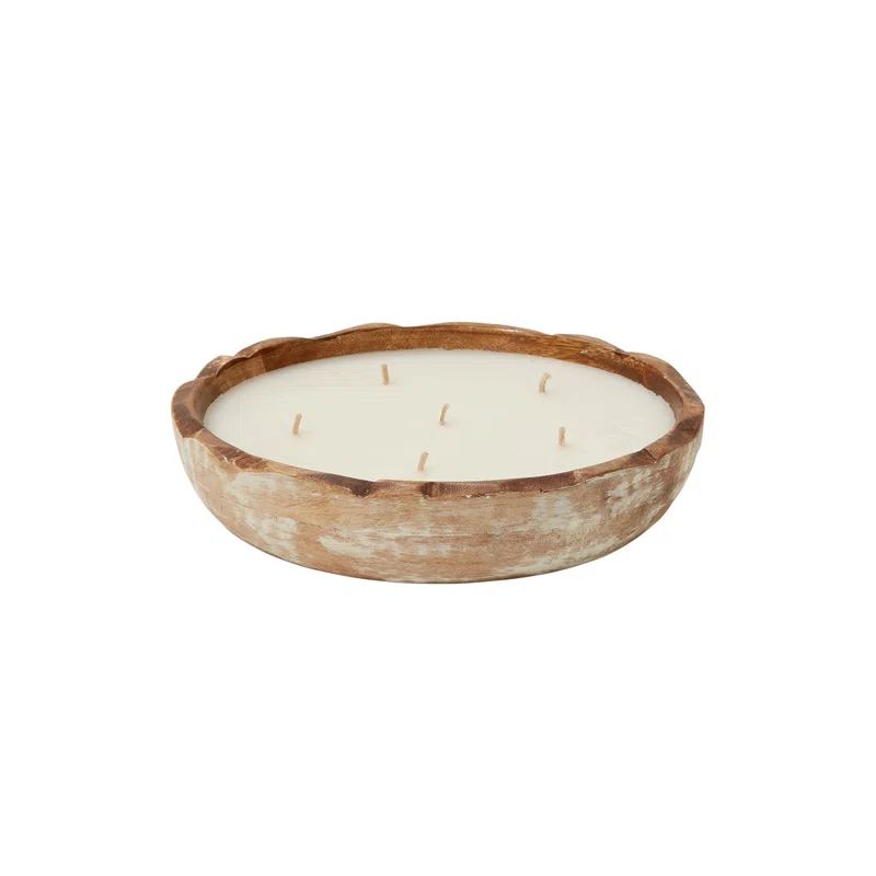 Winter Glow Scented Jar Candle with Wood Holder | Wayfair North America
