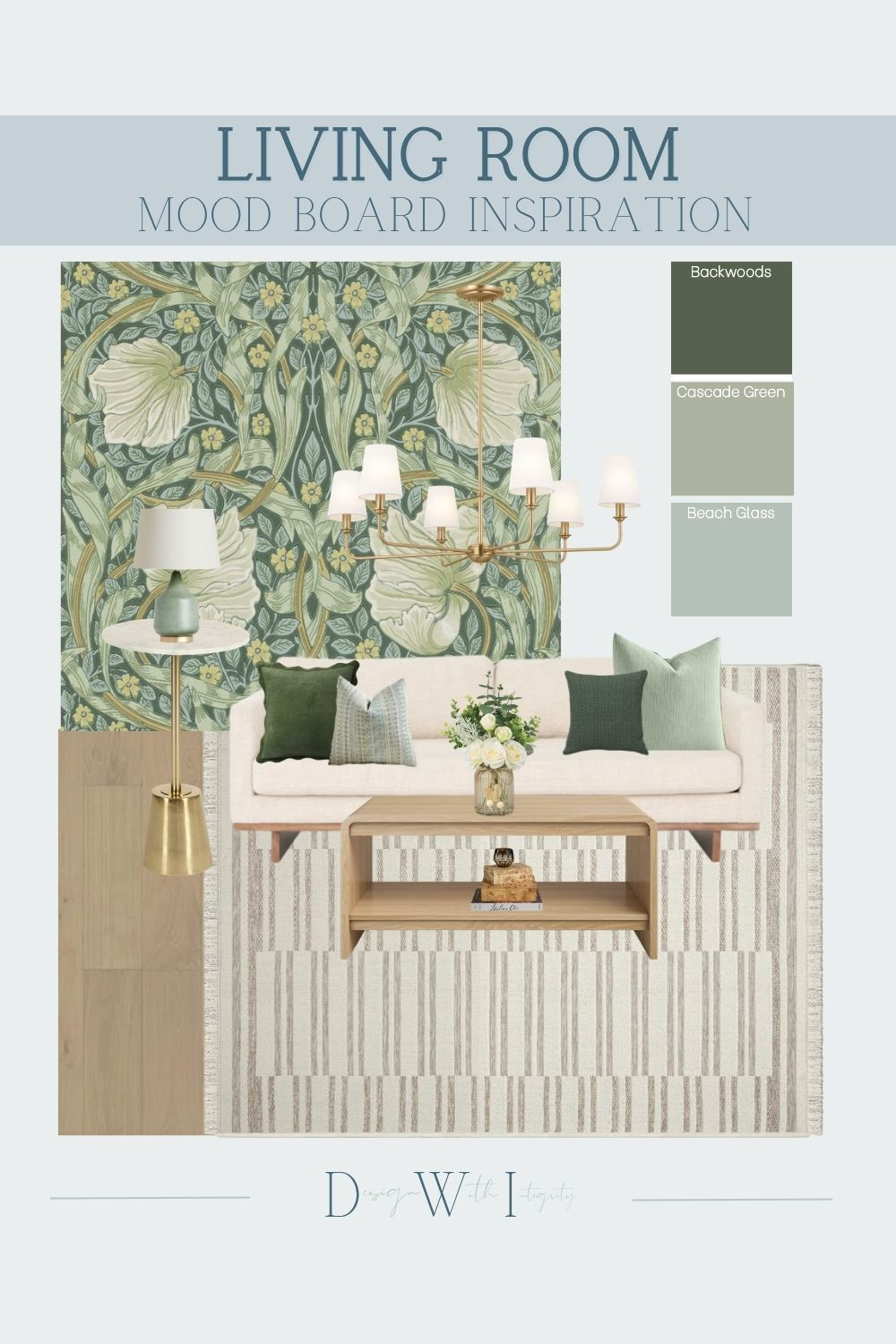 This mood board brings together fresh greens and soft neutrals in a way that feels both vibrant and grounded. The botanical wallpaper creates a beautiful statement, while the warm wood tones and layered textiles keep the space feeling calm and livable.

I love how the different shades of green add depth without overwhelming the room. It is a perfect balance of color, pattern, and softness.

If you are drawn to a nature inspired palette that still feels refined, this is such a timeless direction. Tap through to shop all of my curated selections and bring this look into your home.

#interiordesign #livingroominspo #greendecor #neutralhome #natureinspired #moderntraditional #homedecorideas #cozyhome #ltkhome #interiorstyling

green living room, botanical wallpaper, nature inspired decor, neutral sofa styling, modern traditional living room, green color palette, brass lighting, wood furniture, layered textures, fresh classic interiors, cozy elegant decor, organic style home 

 #LTKHome