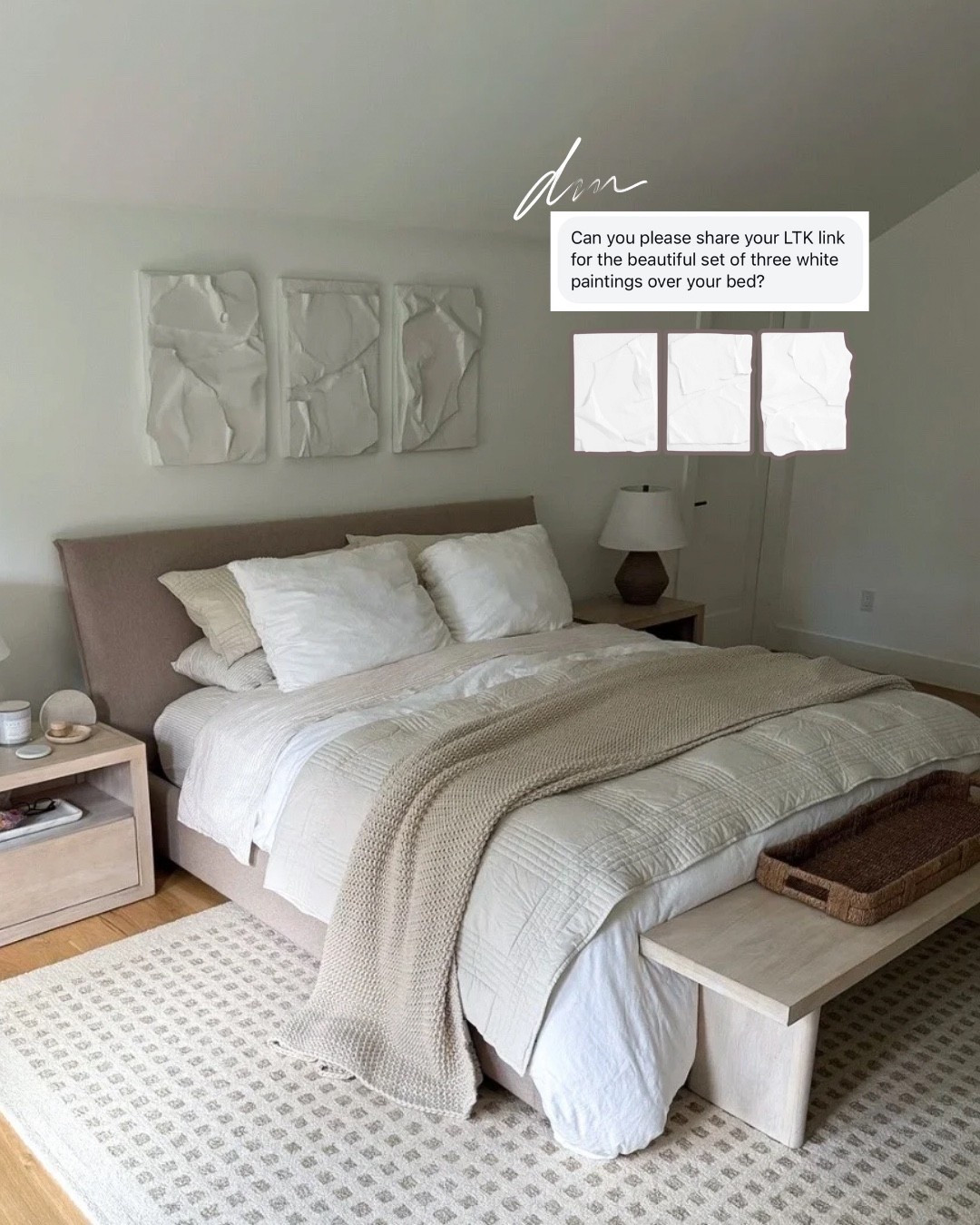in my dms: linking my gorgeous neutral artwork in our master bedroom! 

#LTKHome