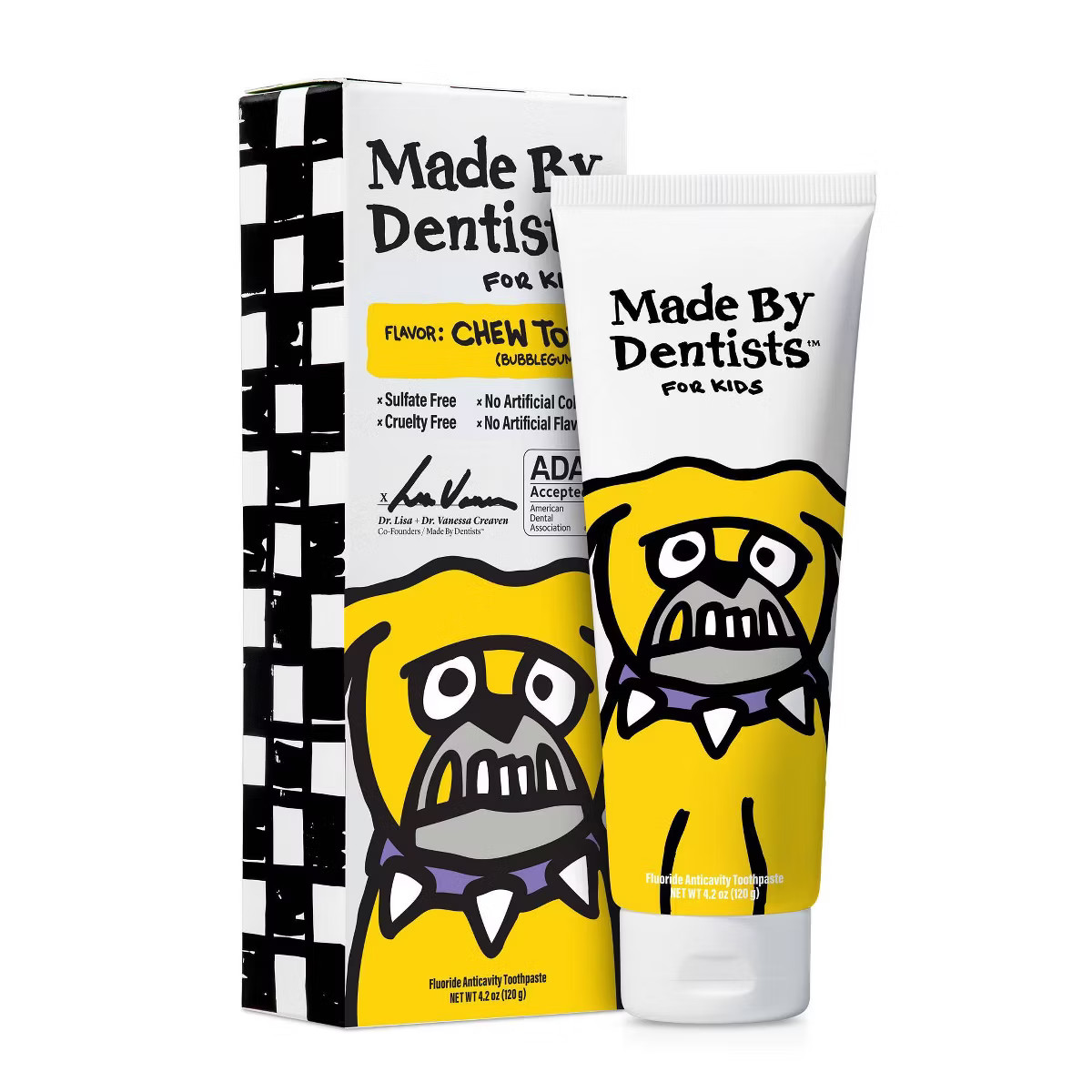 Made By Dentists Kids Bulldog Fluoride Anticavity Toothpaste - Bubble Gum - 4.2oz | Target