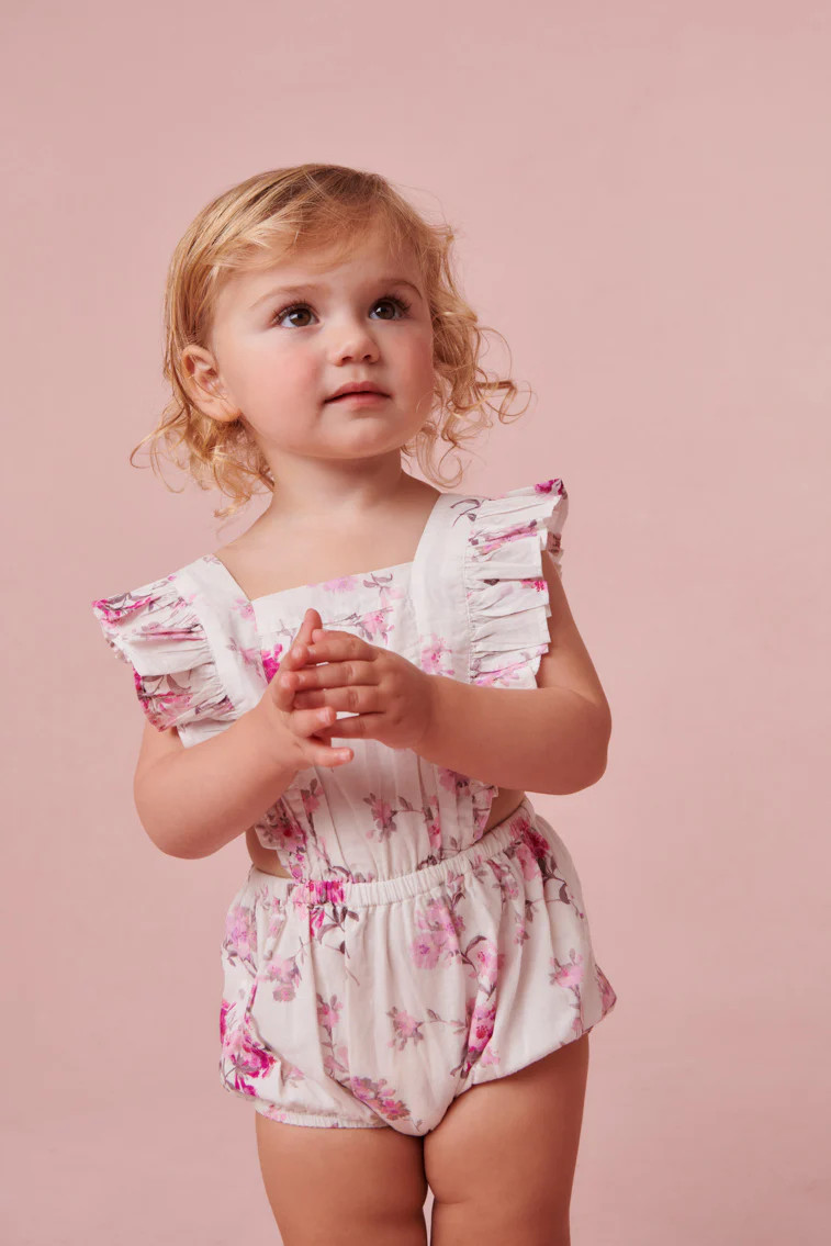 Baby Cantara Floral Pinafore | LOVESHACKFANCY