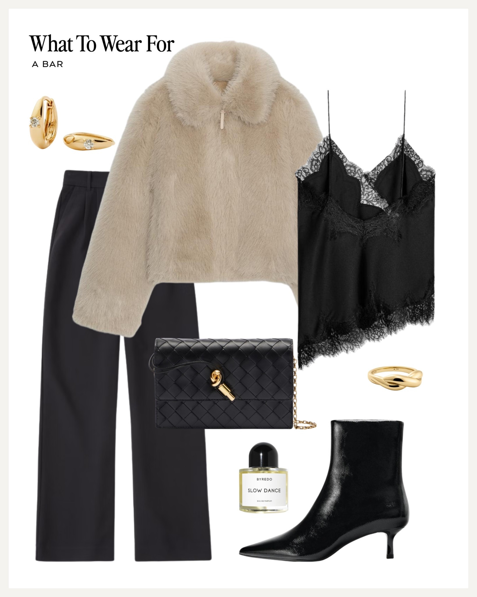 A bar 🥂 

Faux fur jacket / date night / Zara fashion / black trousers / lace cami 

#LTKdatenight #LTKuk