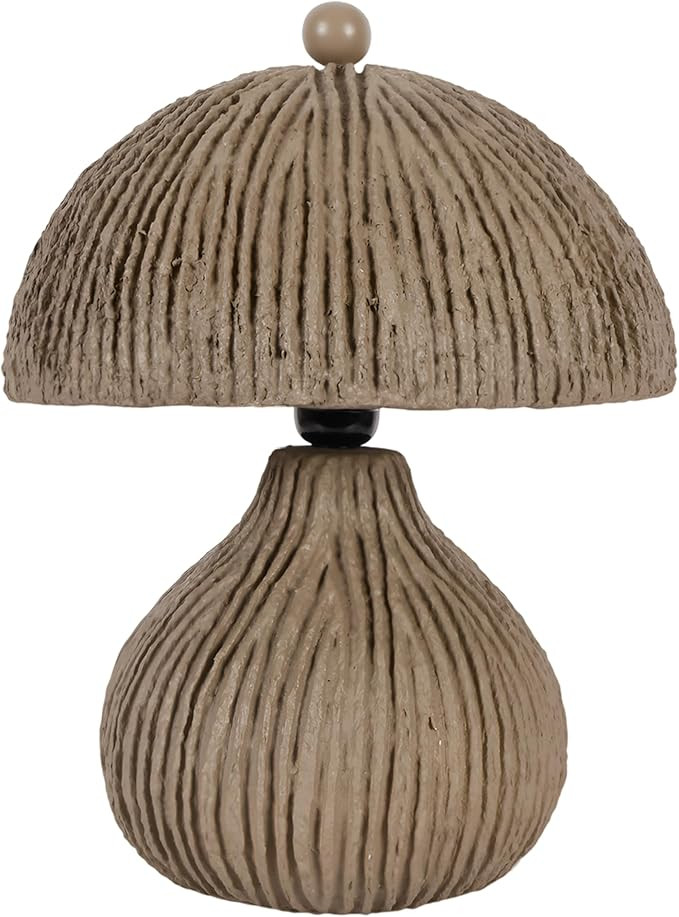 Handicrafts Home Handcrafted Paper Mache Table Lamp, 11x12.5” Modern Farmhouse Accent Lamp, Tex... | Amazon (US)