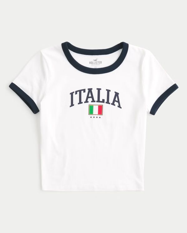 Italia Graphic Baby Tee | Hollister (US)