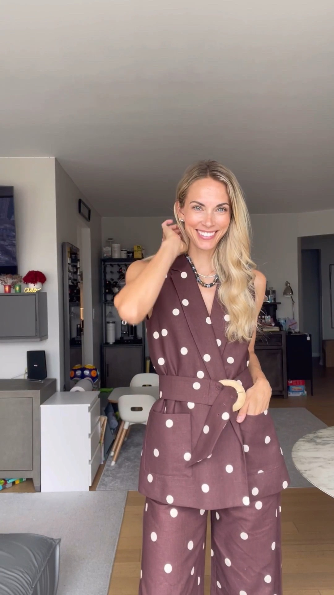 Wearing a size 2 top and bottom. The vest + belt and the pants are sold separately, but I love a matching set and that you can style the pieces in so many ways! 

The fabric is a heavier weight linen, and it doesn’t wrinkle as much as some fabrics. It arrived in the mail ready to wear! The fit is also perfection 🤌🏼🤎

Boots are old season of Loro Piana, but linking similar options. 

#LTKSeasonal #LTKStyleTip #LTKWorkwear