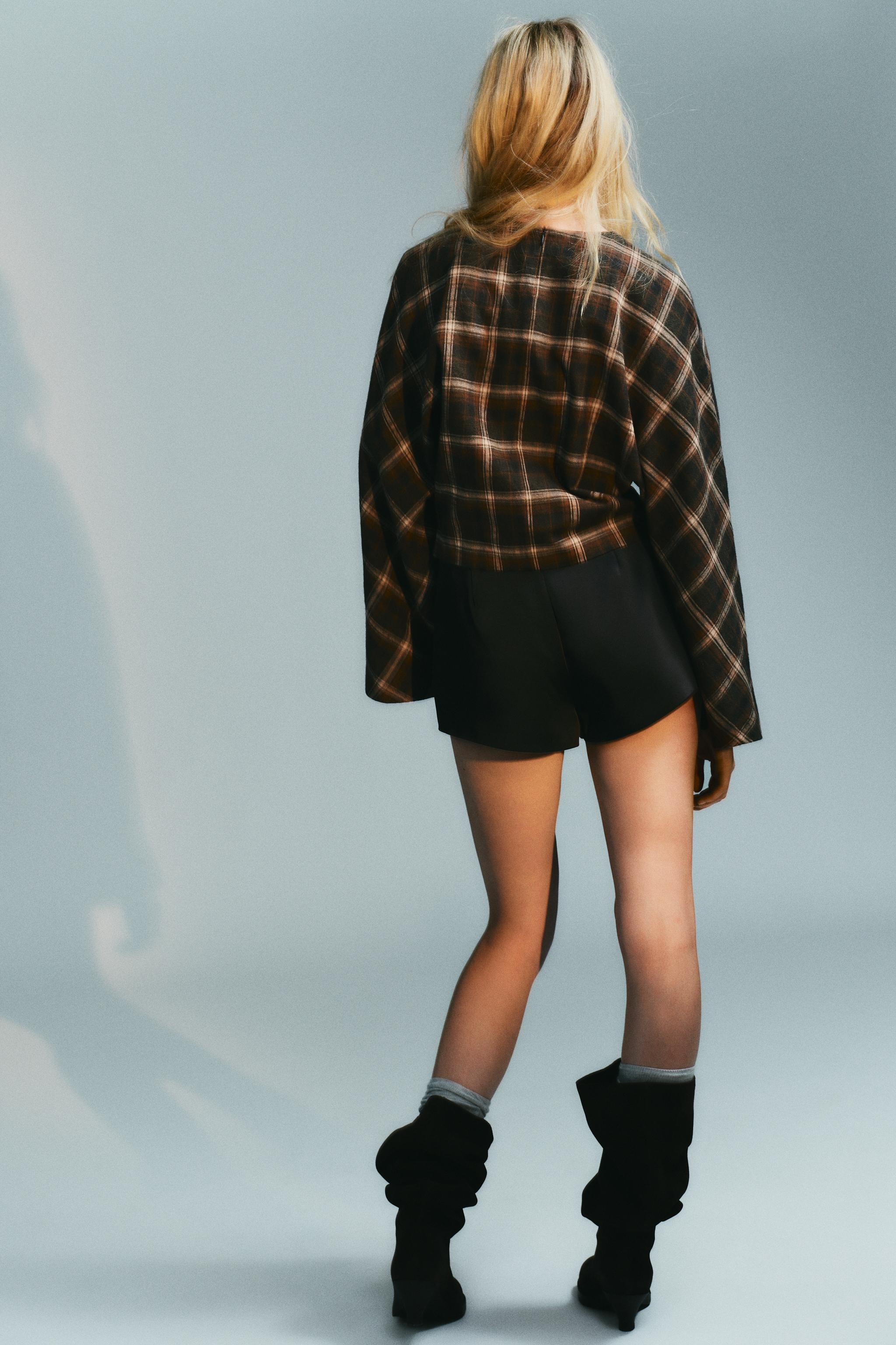 PLAID COTTON TOP | Zara US