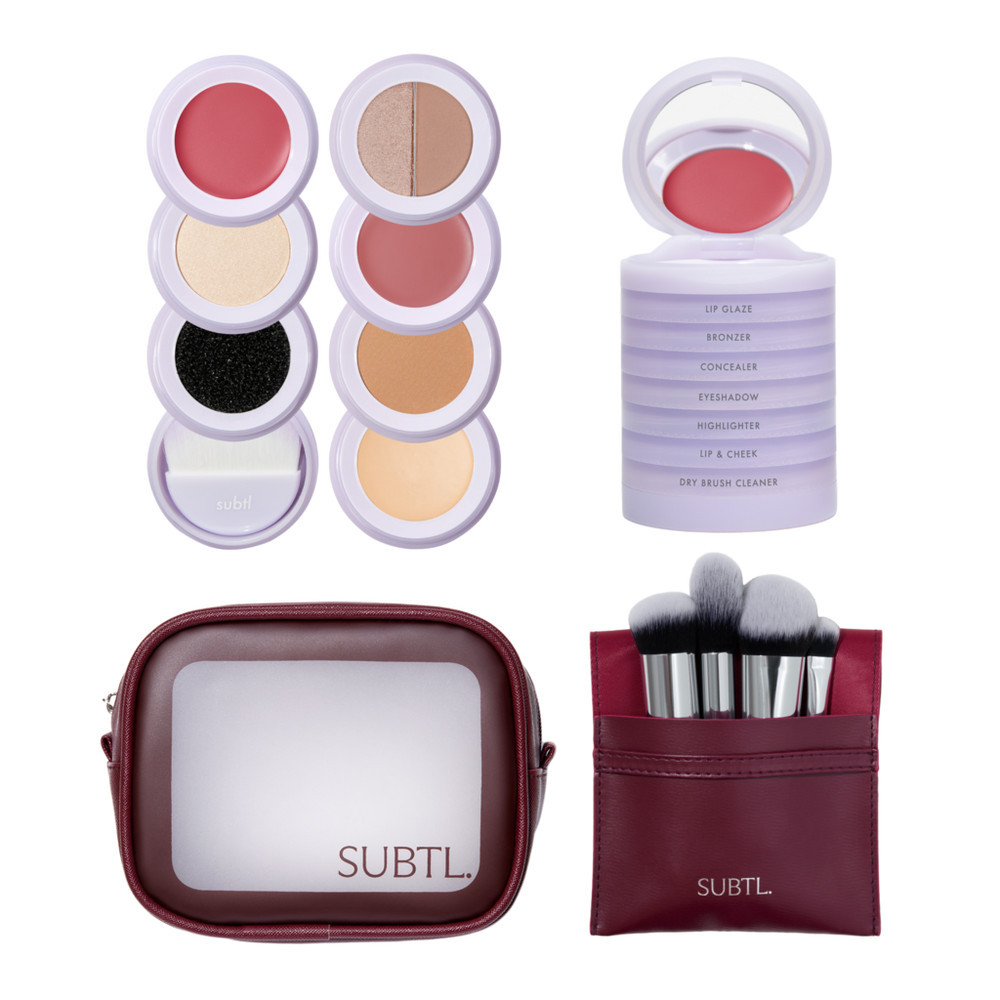 SUBTL. Beauty 7-in-1 Full Face Makeup Stack with Brush Set and Travel Bag - 004N | Ulta