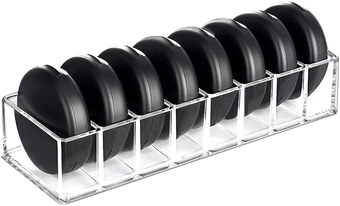 HBlife Clear Acrylic Compact Organizer Blushes Highlighters Eyeshadow Makeup Organizer, 8 Spaces | Amazon (US)