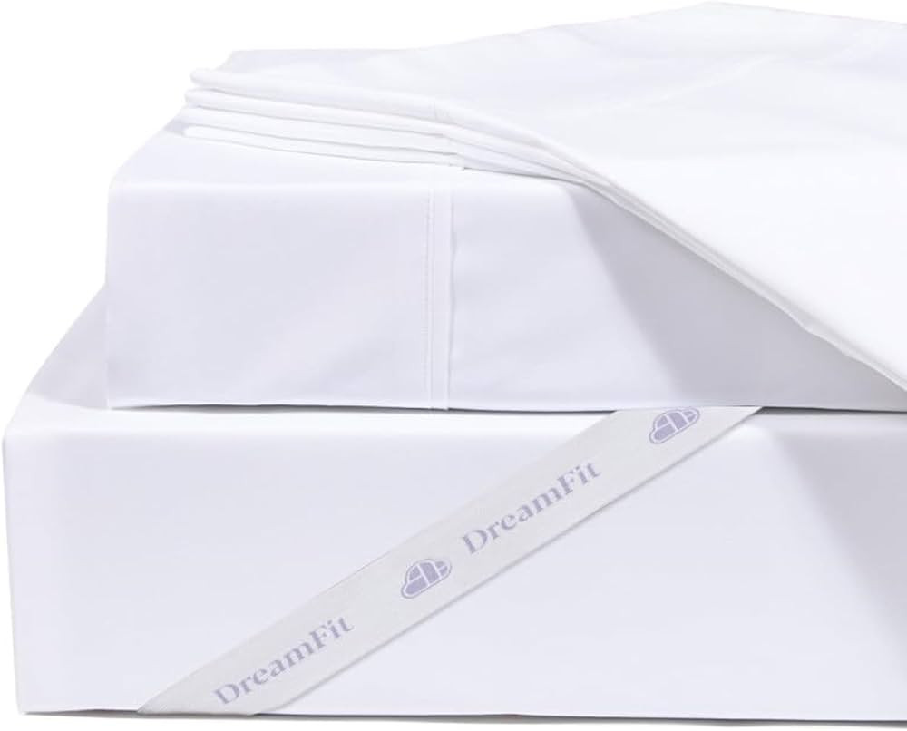 DreamFit DreamComfort 100% Natural Long Staple Cotton Sheet Set with Elastic Corner Bands with Ex... | Amazon (US)