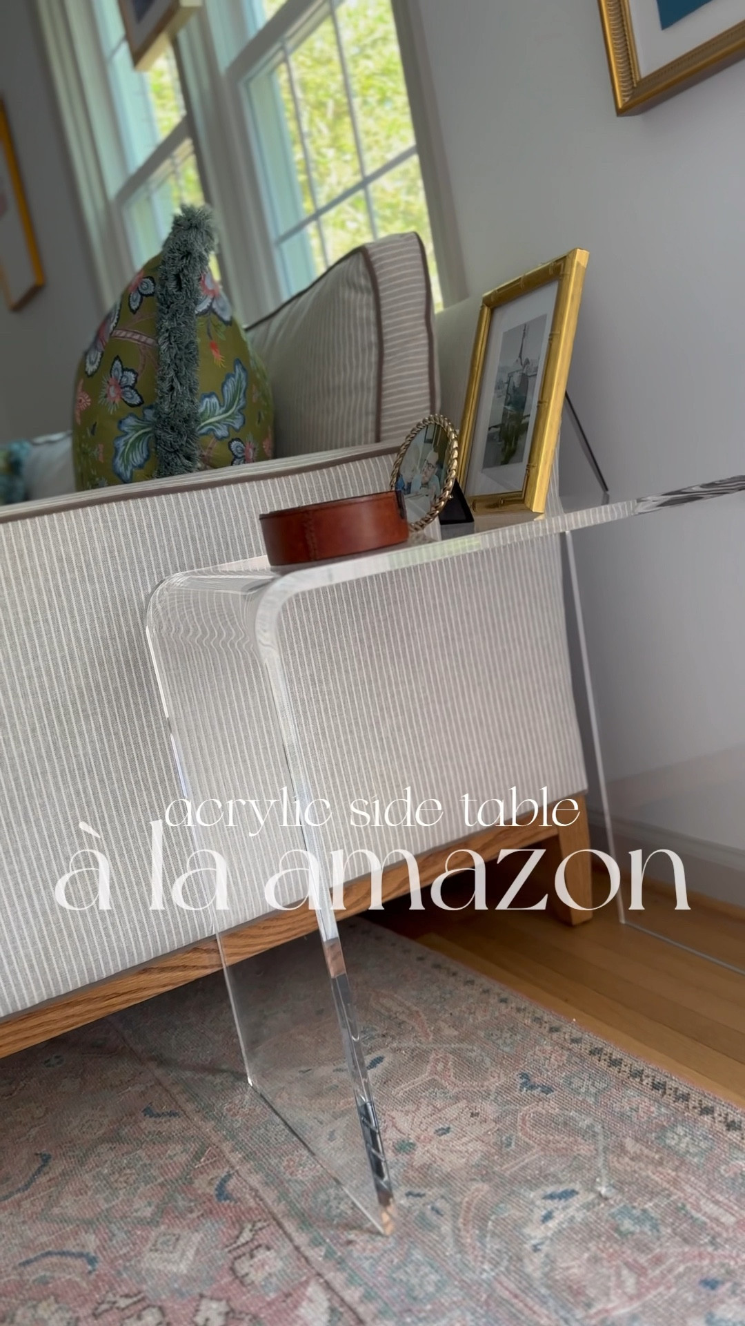 The best small space hack! This acrylic side table is budget friendly, family friendly and small space friendly! 

#LTKhome