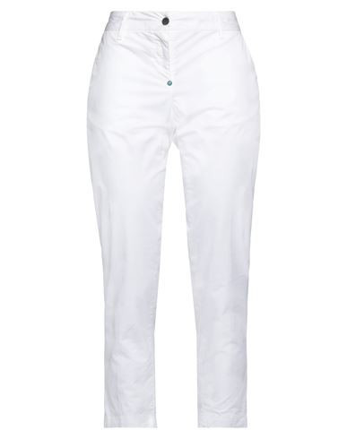 White Sand Woman Pants White Size 6 Cotton, Lycra | YOOX (US)