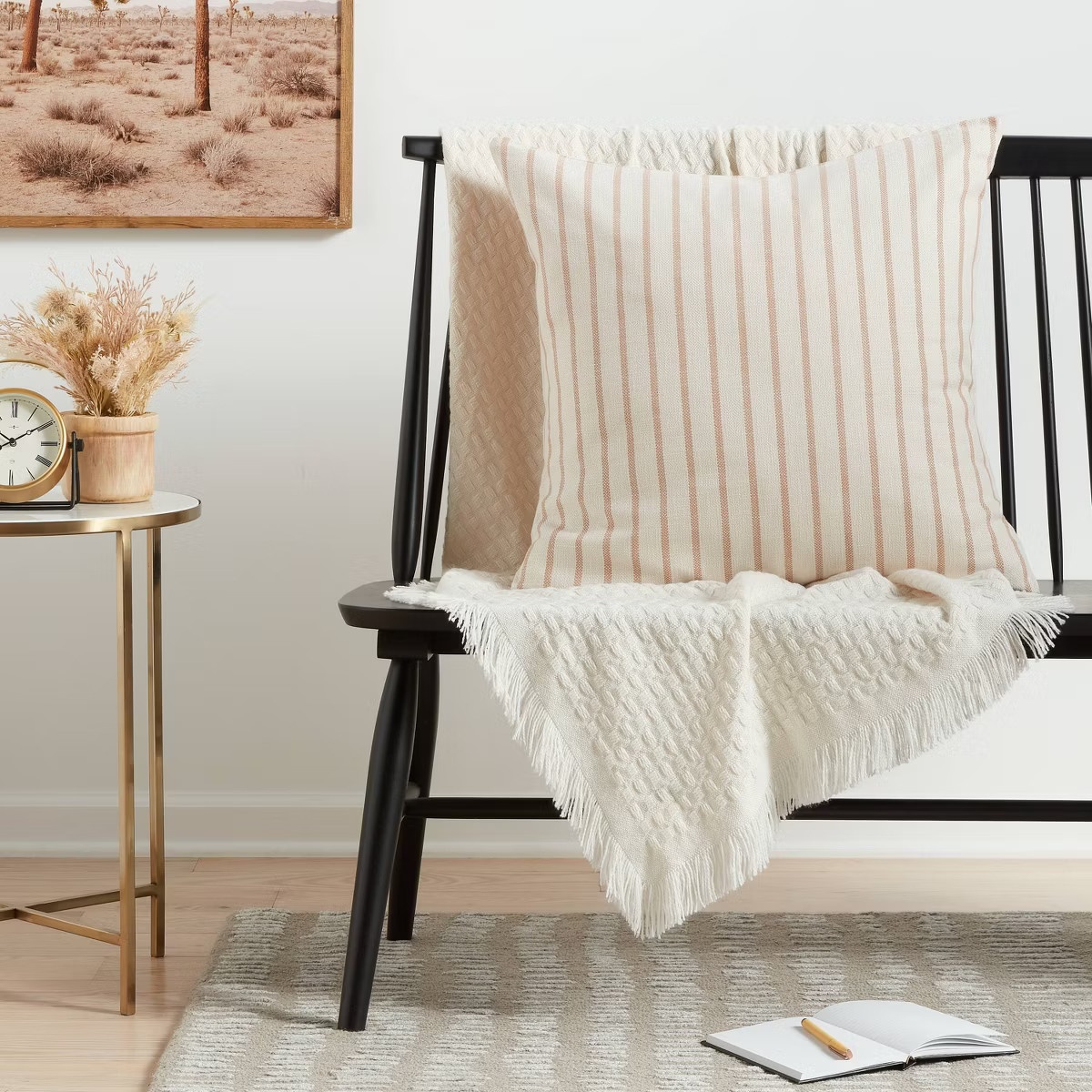 Oversized Cotton Striped Square Throw Pillow - Threshold™ | Target