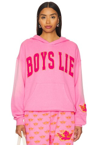 Boys Lie Not Your Puppet Racer Hoodie in Pink from Revolve.com | Revolve Clothing (Global)