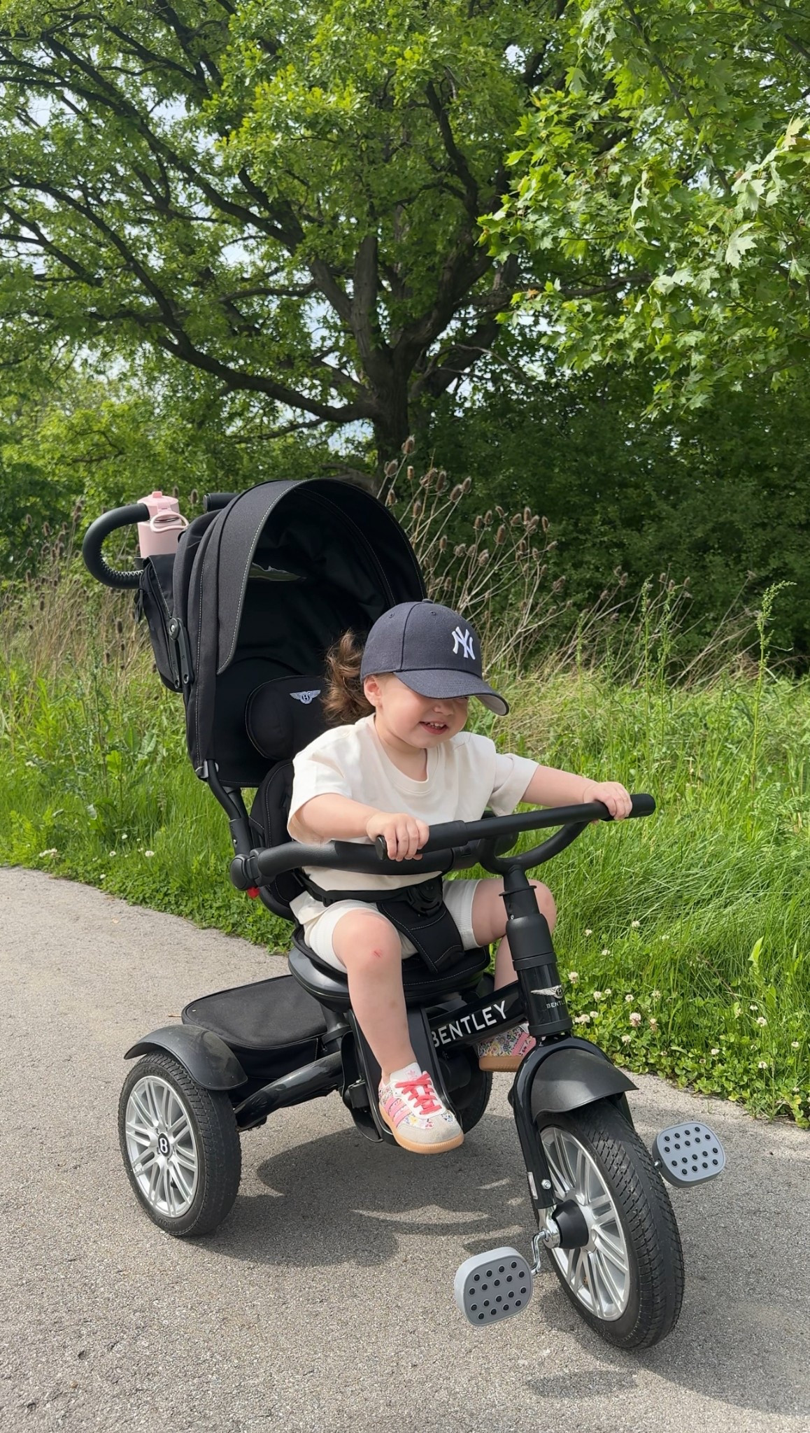afternoon stroll in our Bentley trike 🖤

#LTKsummer #LTKkids #LTKfamily