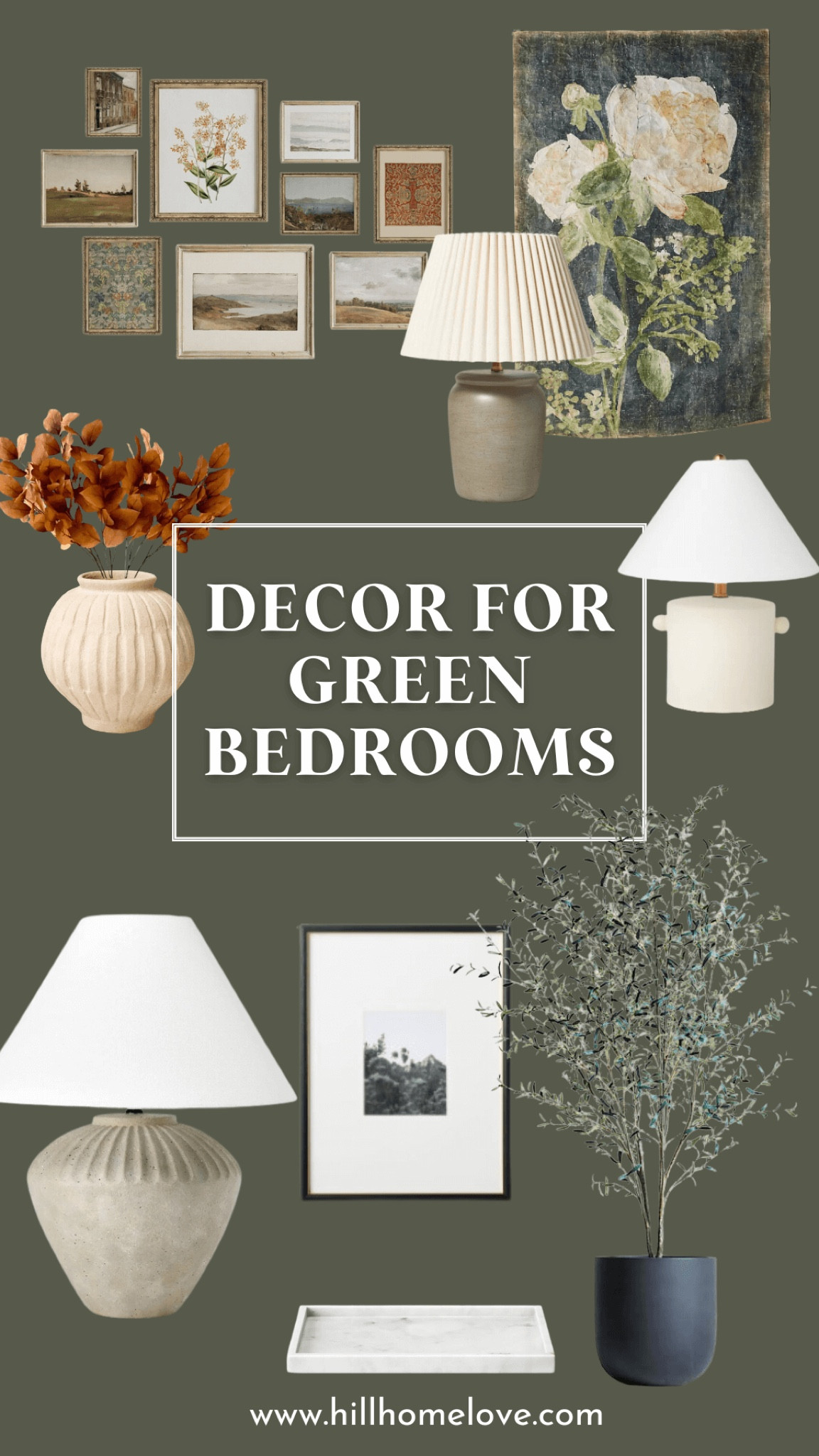 Decor ideas for a moody green bedroom 

#LTKHome