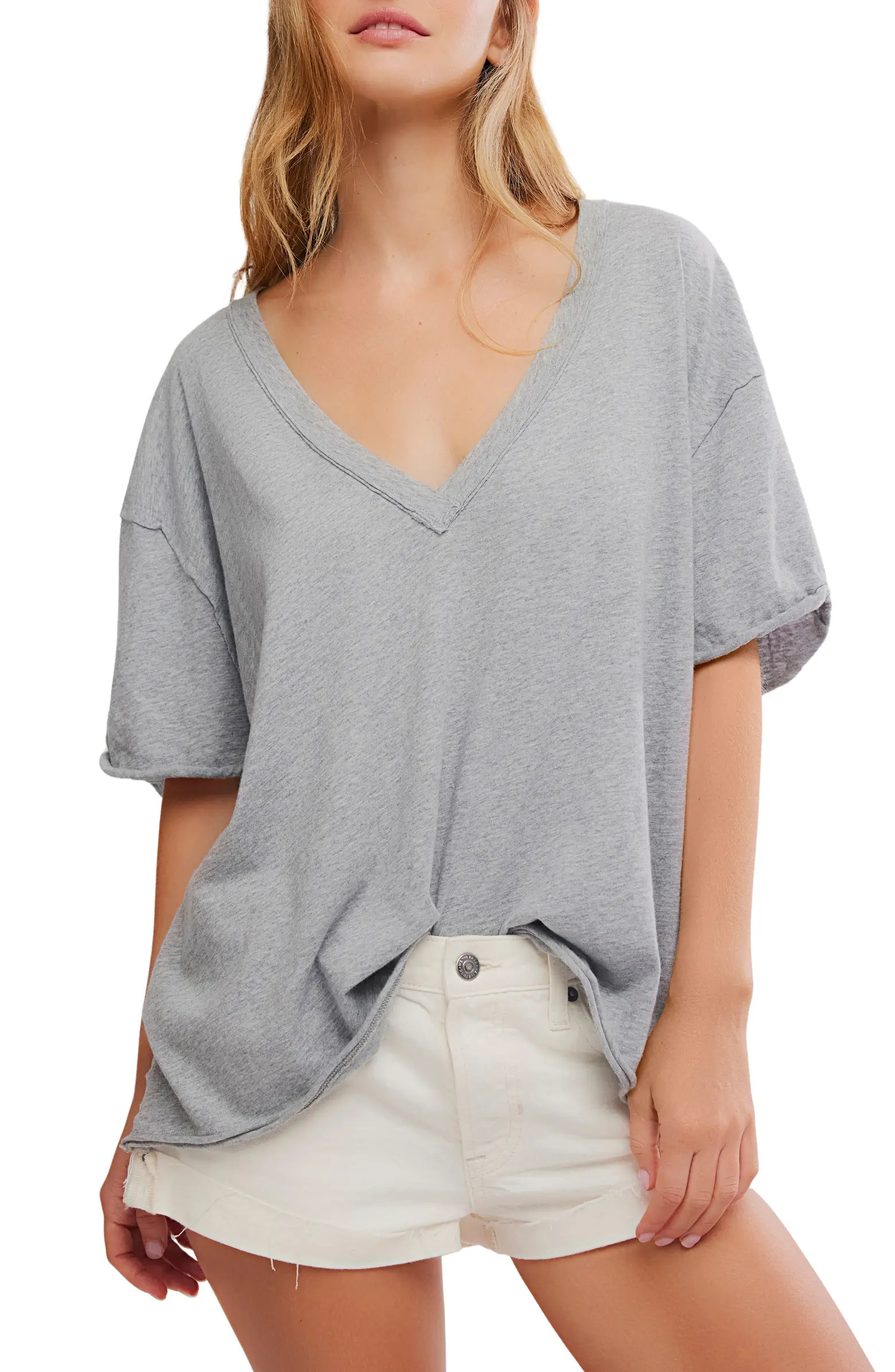 Nina V-Neck Cotton T-Shirt | Nordstrom