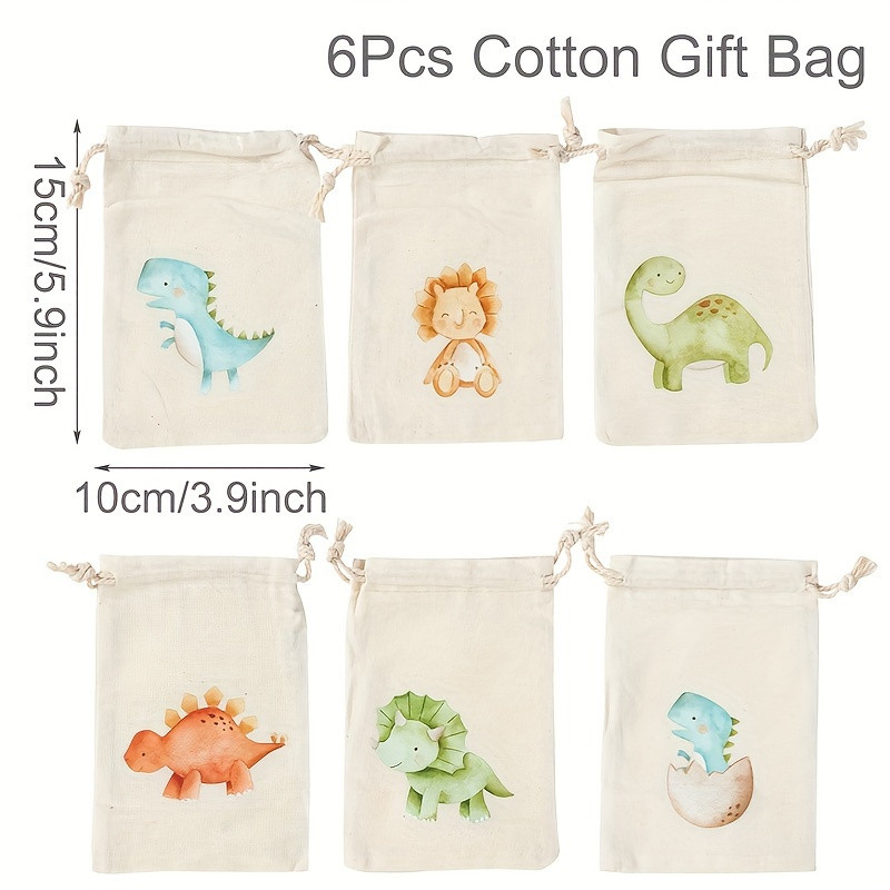 6pcs/Set,Dinosaur Theme Cotton Gifts Bags,Dinosaur Birthday Party Decoration,Forest Jungle Happy ... | Temu Affiliate Program