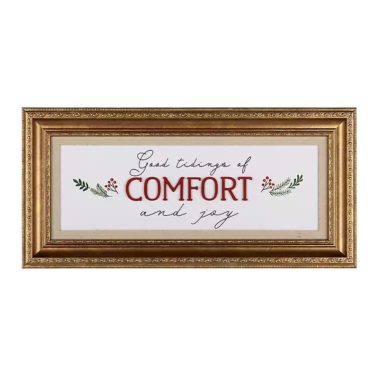 Tidings of Comfort and Joy Wall Plaque | Kirklands
