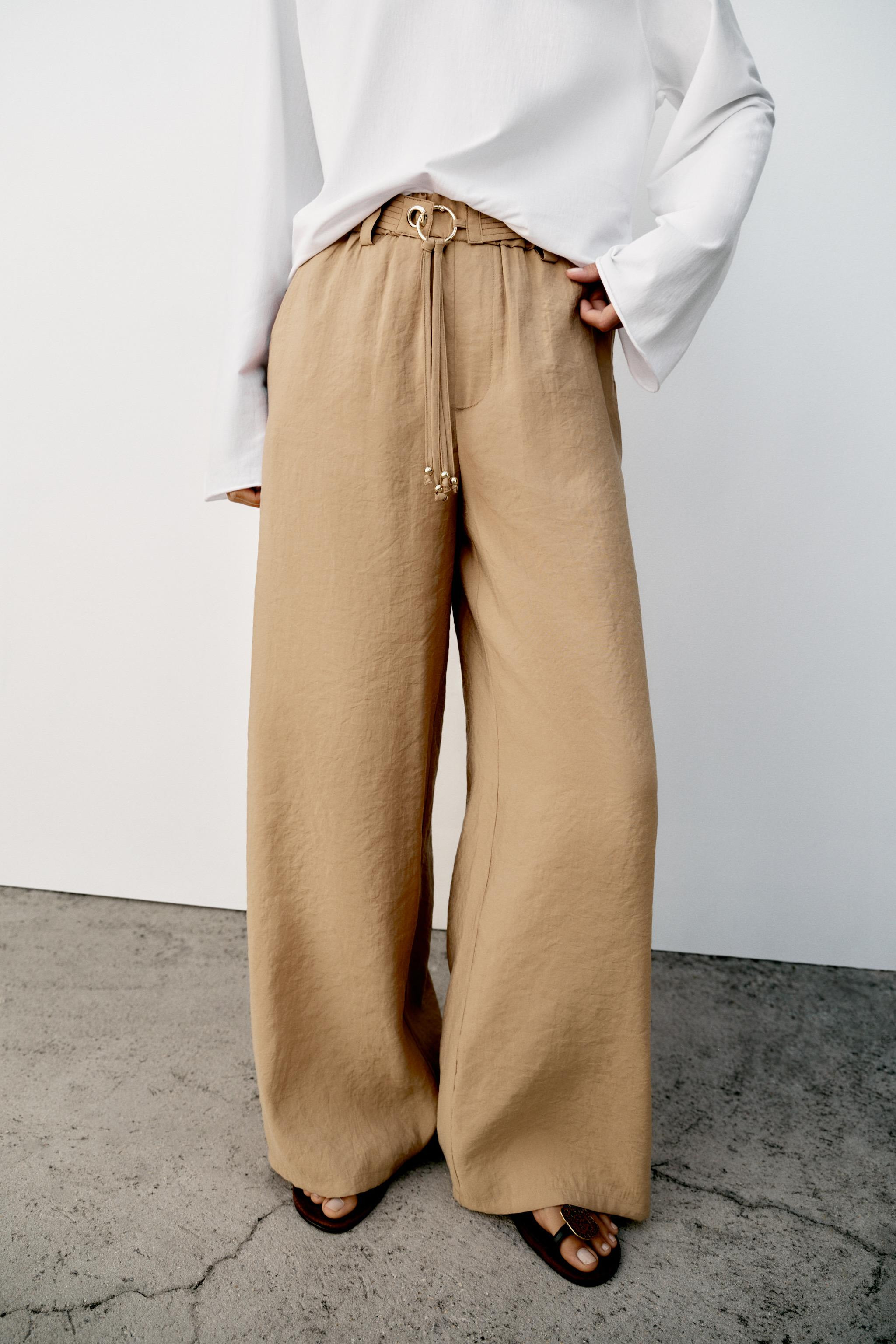 STRAIGHT LEG PANTS WITH BELT | Zara US