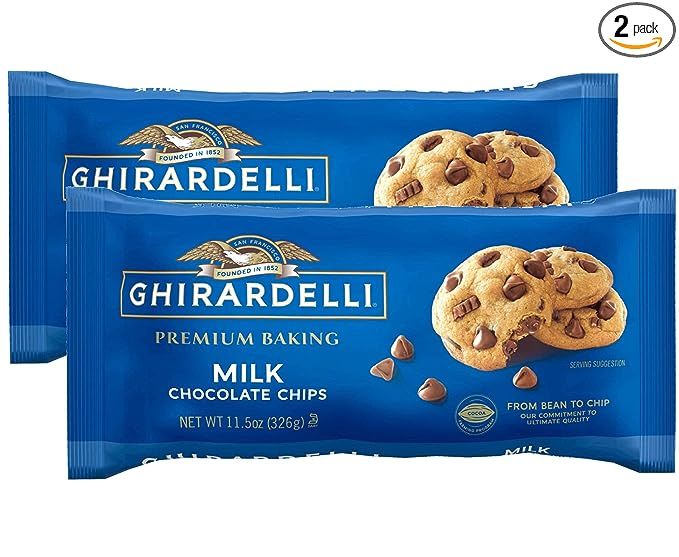 Ghirardelli Milk Chocolate Baking Chips 11.5 oz. (Pack of 2) | Amazon (US)