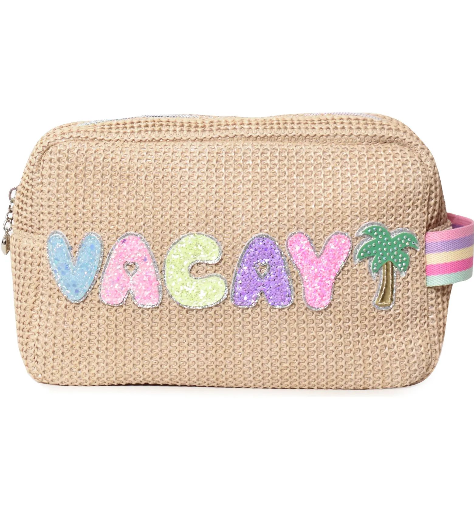OMG Accessories Kids' Vacay Straw Zip Pouch | Nordstrom | Nordstrom