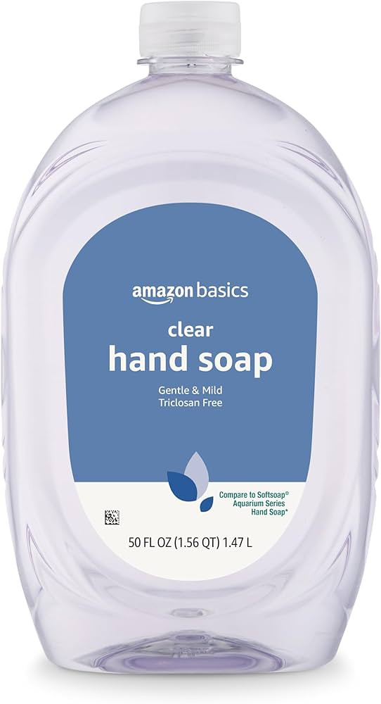 Amazon Basics Gentle & Mild Clear Liquid Hand Soap Refill, Triclosan-free, 50 Fluid Ounces, 1-Pac... | Amazon (US)