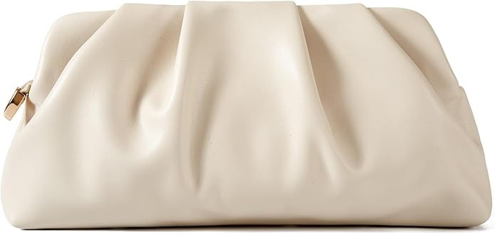 Evening Bag for Women Ruched Clutch Purse Detachable Metal Chain Crossbody Bag | Amazon (US)