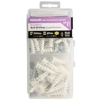 TOGGLER SnapSkru 178-lb Assorted Diameter x Assorted Length Drywall Kit Anchors with Screws Inclu... | Lowe's