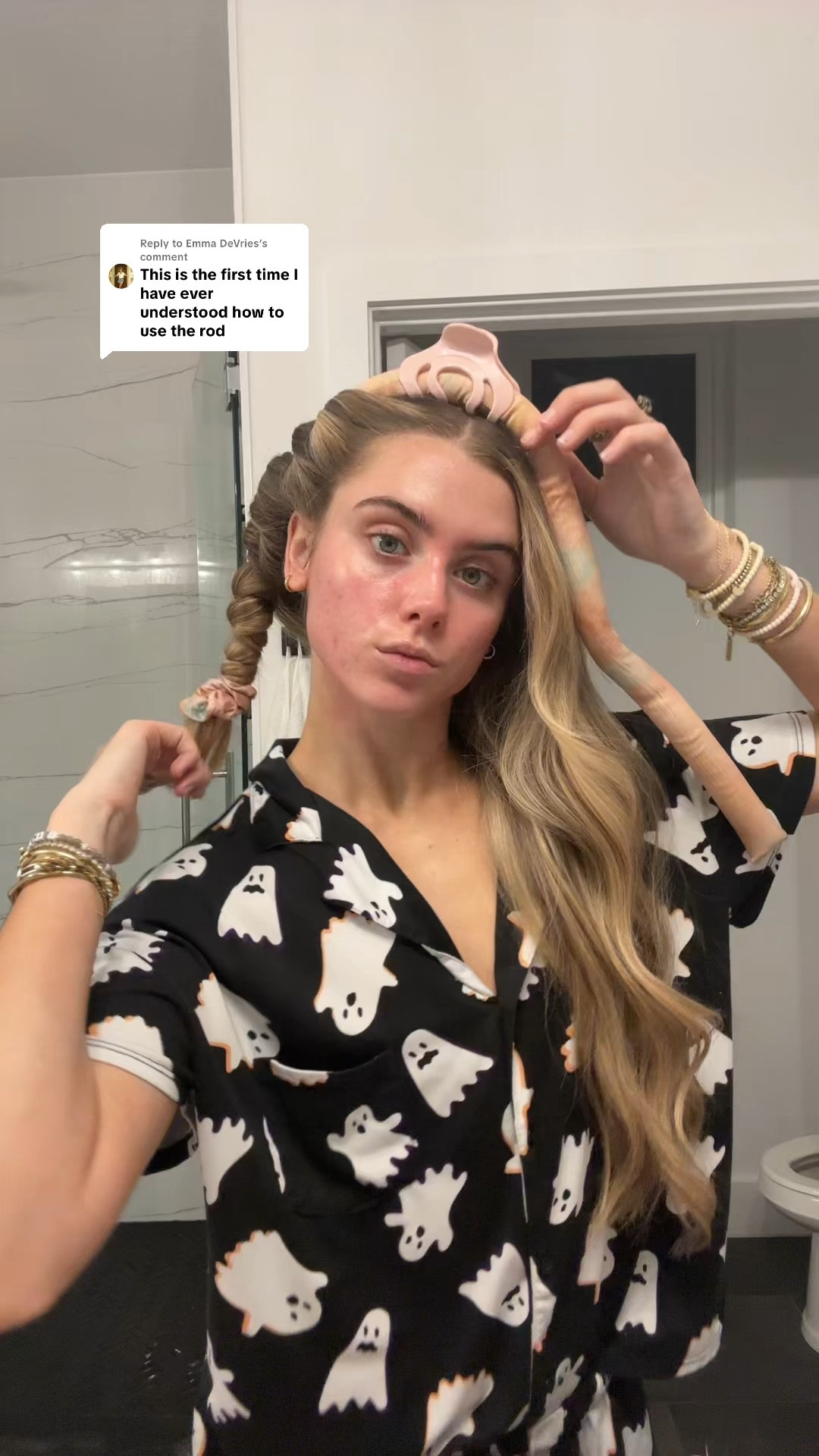 Kitsch Satin Heatless Curling Set - Heatless Hair Curlers to Sleep in - Heatless Curls Overnight - Heatless Curling Rod - No Heat Curls Overnight - Overnight Blowout Rods - Soft Hair Rollers. My greatest hair hack has got to be sleeping in a hair ribbon. This is what gives me my heatless hair curls. These curls are always bouncy, voluminous, shiny, and perfection that require absolutely zero heat, saving my hair on necessary, heat damage while still getting those desirable curls. I have lots of tutorials on how I put them in my hair saved my TikTok and Instagram @sloanevosen. TUTORIAL: https://www.tiktok.com/t/ZP8Y6b72q/ #hair #heatlesscurls #heatlesshair #heatlesswaves #hairstyles #hairhack #hairhealth #heatlesshairstyles #hairroutine #hairribbon #heatlesshaircurler 

#LTKBeauty #LTKSaleAlert #LTKFindsUnder50