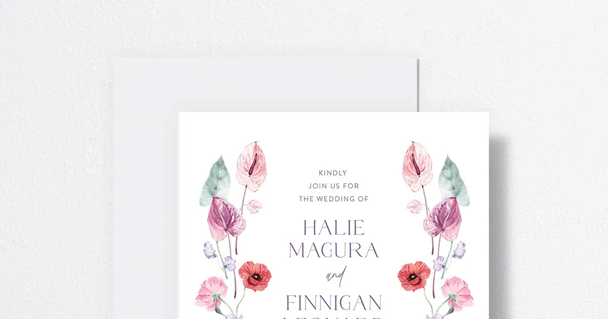 Whimsical Maximalist Floral Wedding Invitations | The Knot 