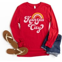 Kansas City Shirt Women, Long Sleeve Shirt, Kc Sweatshirts, Tshirt, Sweater, Rainbow Tees, Shirts | Etsy (US)