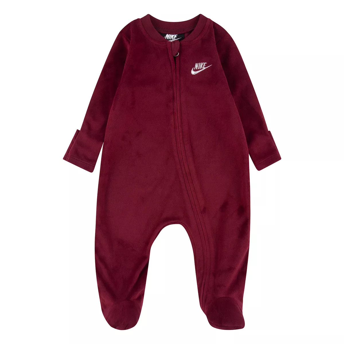 Newborn Baby Nike Velour Footed Coverall | Kohl's