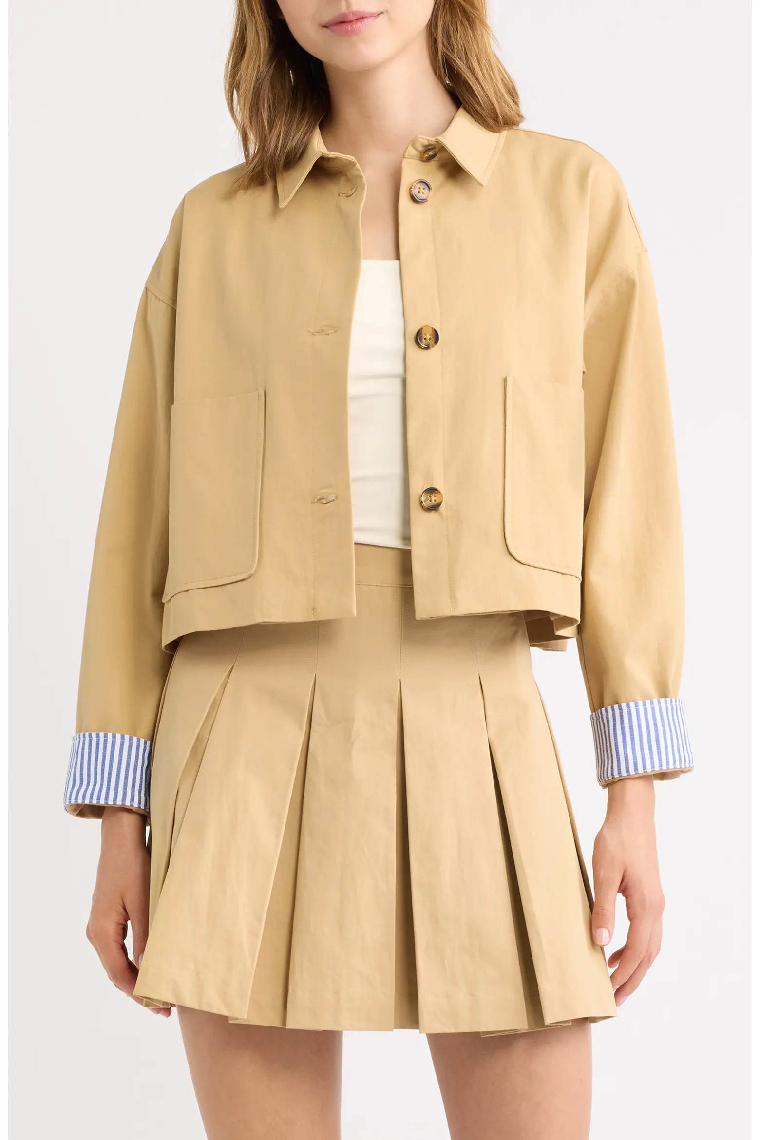Petal & Pup Mattie Crop Trucker Jacket (Women) | Nordstrom | Nordstrom