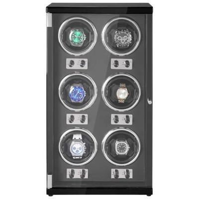 Watch Winder, Watch Winder for 6 Automatic Watches, with 6 Super Quiet Japanese Mabuchi Motors | Wayfair North America
