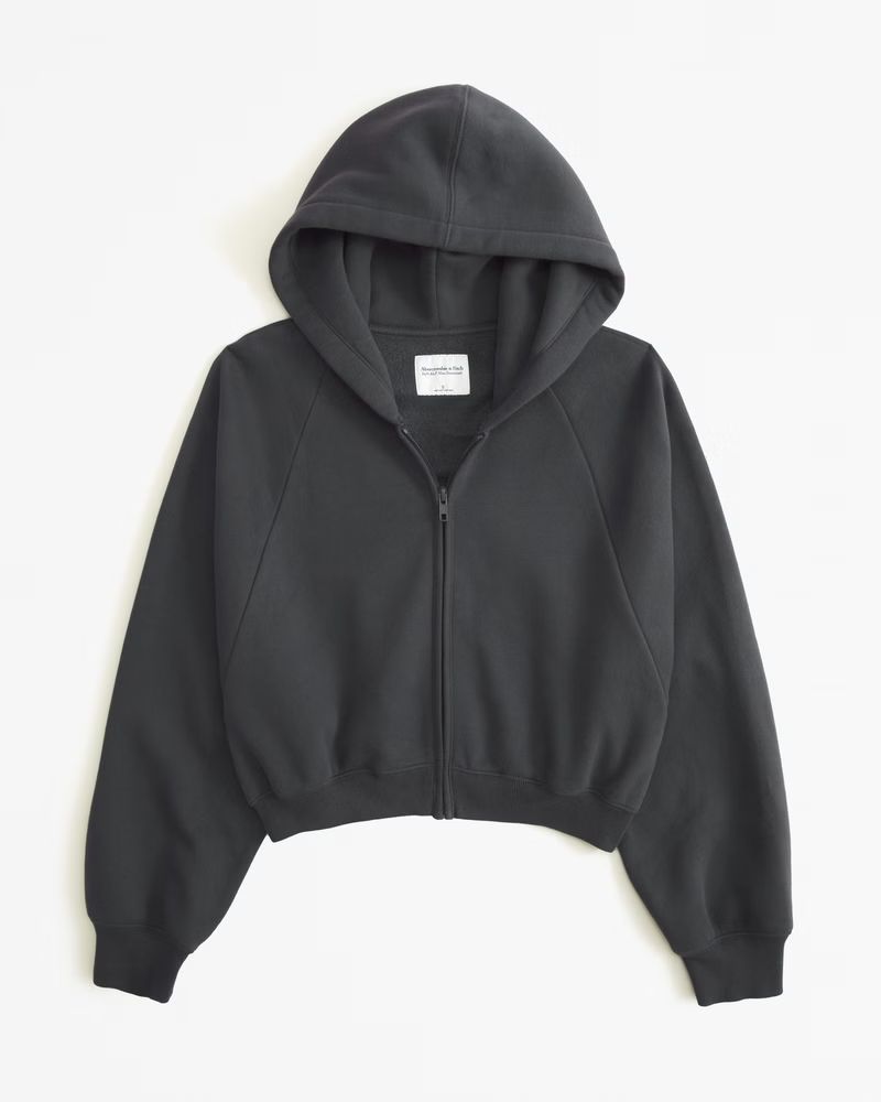 Women's Shrunken Sunday Hooded Full-Zip | Women's New Arrivals | Abercrombie.com | Abercrombie & Fitch (US)